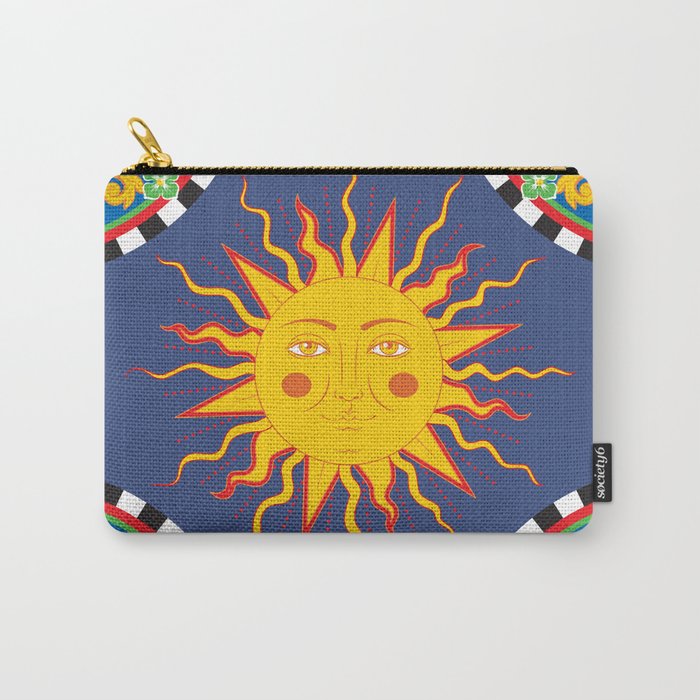 A Touch of Italian Elegance to Your Home: The Beautiful Sicili Sicilian Baroque Maiolica with Sun  Carry All Pouch Gallery Image 1