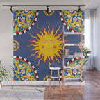 A Touch of Italian Elegance to Your Home: The Beautiful Sicili Sicilian Baroque Maiolica with Sun  Wall Mural Gallery Image 1