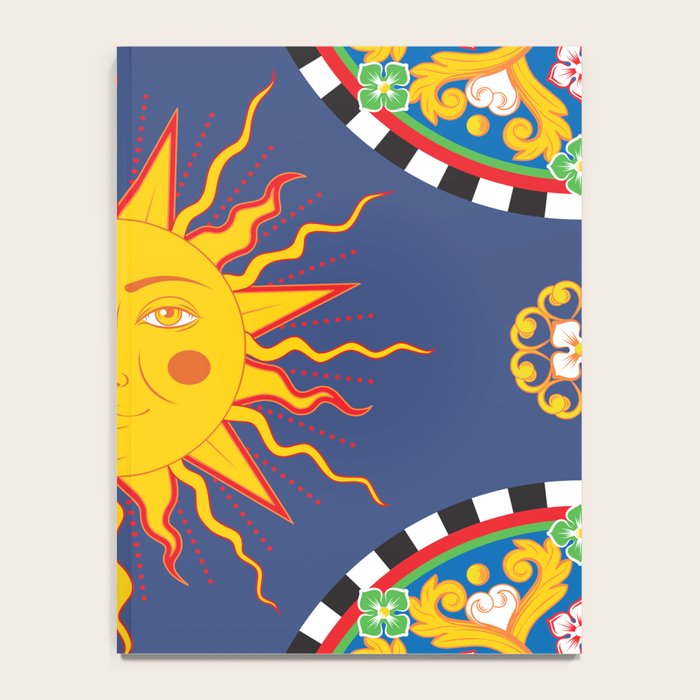 A Touch of Italian Elegance to Your Home: The Beautiful Sicili Sicilian Baroque Maiolica with Sun  Notebook Gallery Image 4