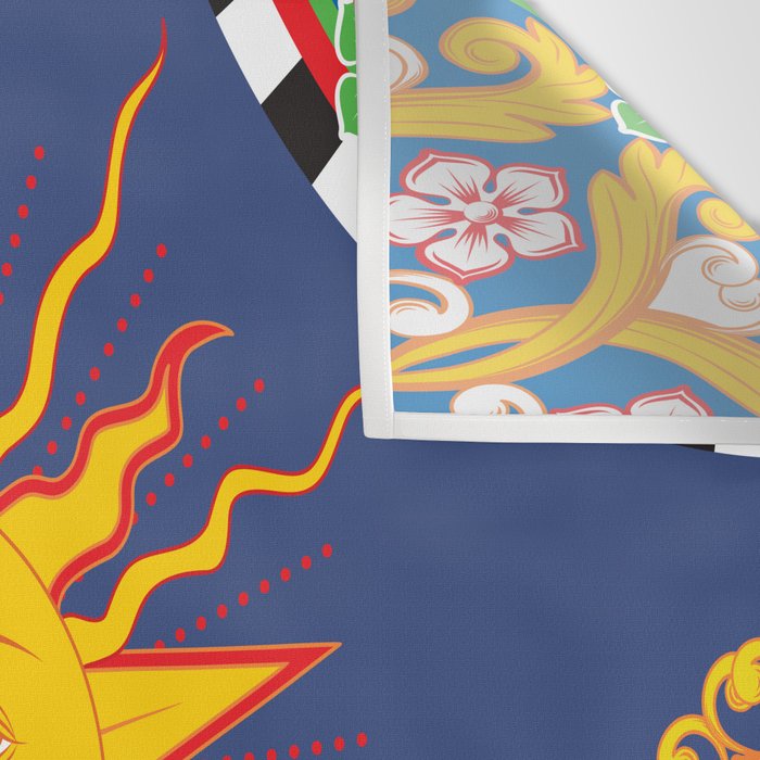 A Touch of Italian Elegance to Your Home: The Beautiful Sicili Sicilian Baroque Maiolica with Sun  Wall Tapestry Gallery Image 3