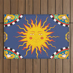 A Touch of Italian Elegance to Your Home: The Beautiful Sicili Sicilian Baroque Maiolica with Sun  Outdoor Rug Gallery Image 1