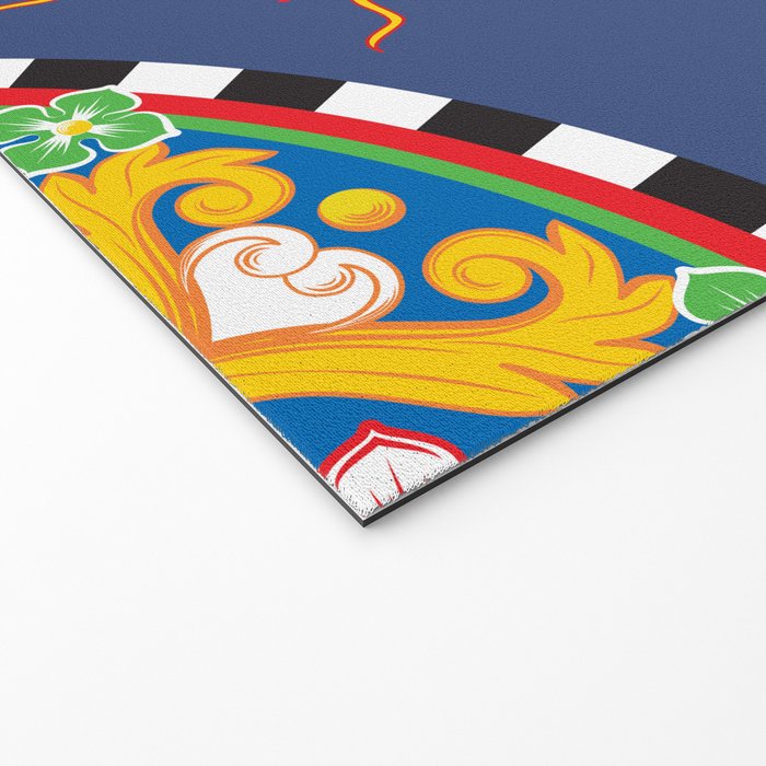 A Touch of Italian Elegance to Your Home: The Beautiful Sicili Sicilian Baroque Maiolica with Sun  Welcome Mat Gallery Image 2