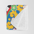 A Touch of Italian Elegance to Your Home: The Beautiful Sicili Sicilian Baroque Maiolica with Sun  Throw Blanket Gallery Image 3