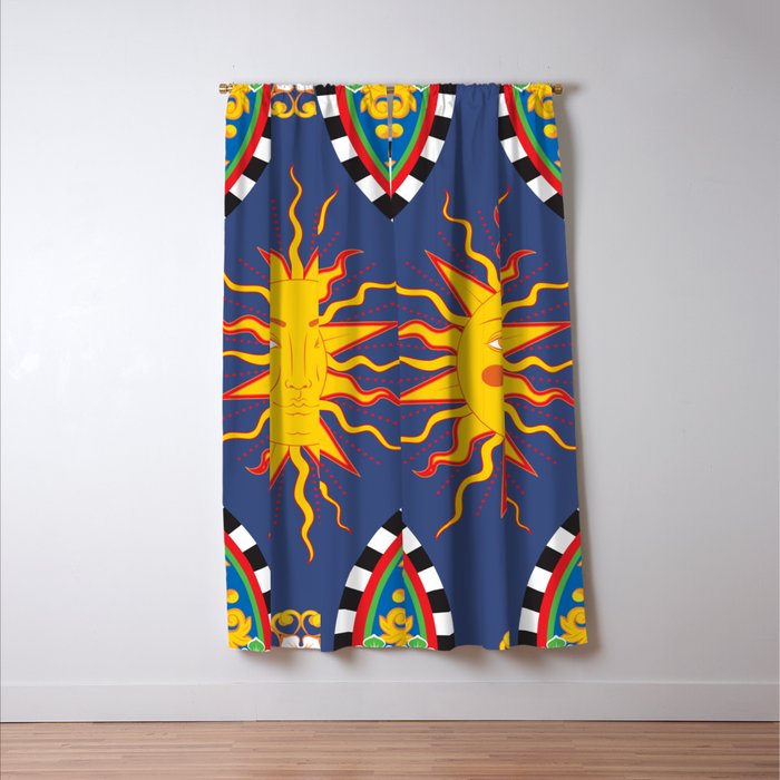 A Touch of Italian Elegance to Your Home: The Beautiful Sicili Sicilian Baroque Maiolica with Sun  Window Curtain Gallery Image 3
