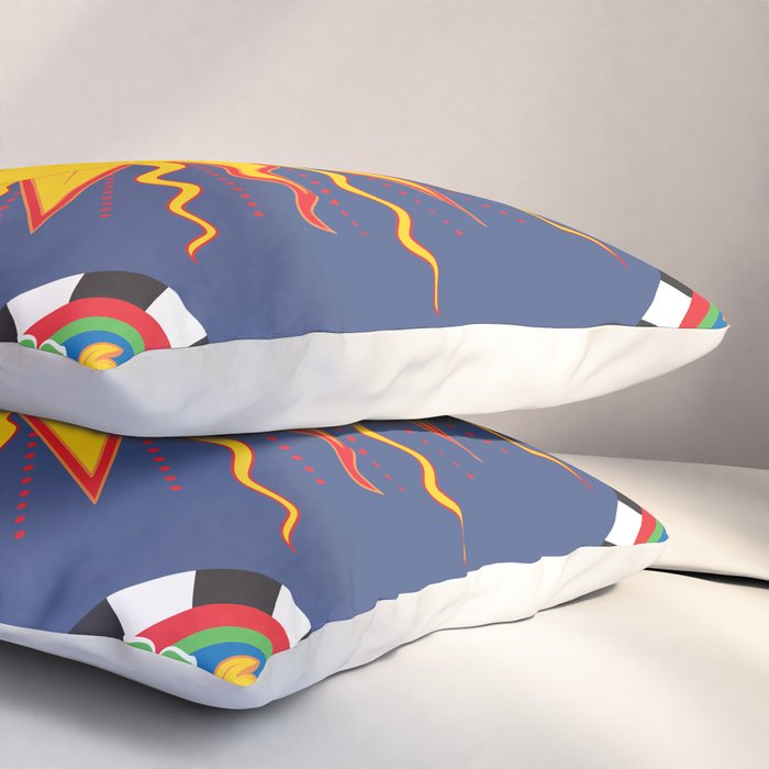 A Touch of Italian Elegance to Your Home: The Beautiful Sicili Sicilian Baroque Maiolica with Sun  Pillow Sham Gallery Image 3