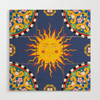 A Touch of Italian Elegance to Your Home: The Beautiful Sicili Sicilian Baroque Maiolica with Sun  Wood Wall Art Gallery Image 1
