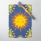 A Touch of Italian Elegance to Your Home: The Beautiful Sicili Sicilian Baroque Maiolica with Sun  Wrapping Paper Gallery Image 1