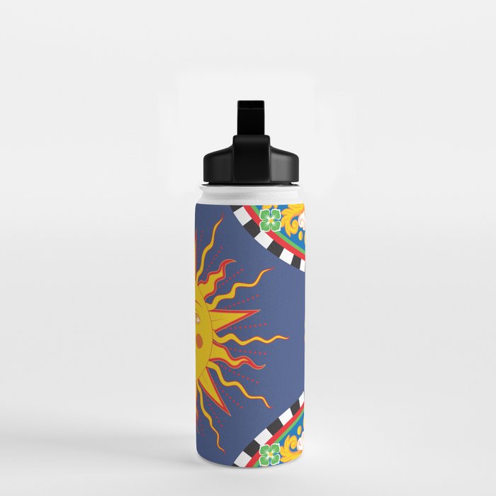 A Touch of Italian Elegance to Your Home: The Beautiful Sicili Sicilian Baroque Maiolica with Sun  Water Bottle Gallery Image 2
