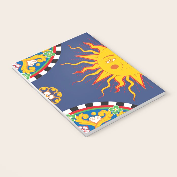 A Touch of Italian Elegance to Your Home: The Beautiful Sicili Sicilian Baroque Maiolica with Sun  Notebook Gallery Image 3