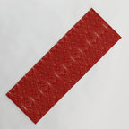 Crimson Red Art Deco Yoga Mat Gallery Image 1
