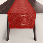 Crimson Red Art Deco Table Runner Gallery Image 1