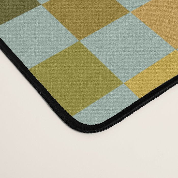Checkered Citrus Fruit in Sage & Orange Desk Mat Gallery Image 4