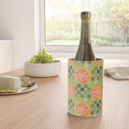 Checkered Citrus Fruit in Sage & Orange Wine Chiller Gallery Image 4