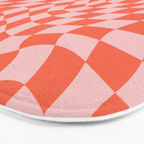 Retro Warped Checkerboard Bath Mat Gallery Image 3