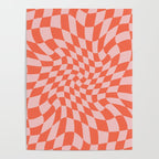 Retro Warped Checkerboard Poster Gallery Image 4