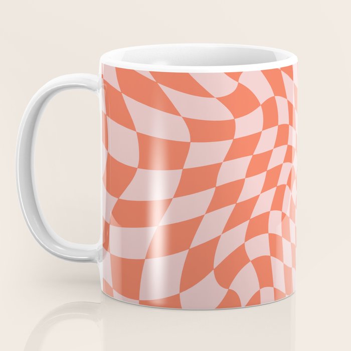 Retro Warped Checkerboard Coffee Mug Gallery Image 3