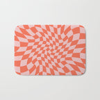 Retro Warped Checkerboard Bath Mat Gallery Image 1