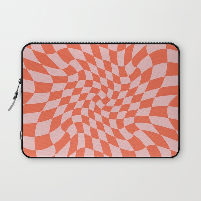 Retro Warped Checkerboard Laptop Sleeve Gallery Image 1