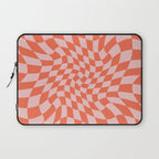 Retro Warped Checkerboard Laptop Sleeve Gallery Image 1