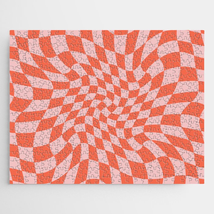 Retro Warped Checkerboard Jigsaw Puzzle Gallery Image 1