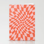 Retro Warped Checkerboard Stationery Card Gallery Image 2
