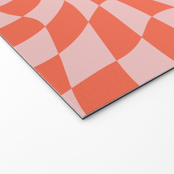 Retro Warped Checkerboard Welcome Mat Gallery Image 2