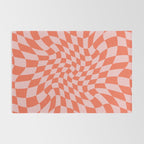 Retro Warped Checkerboard Rug Gallery Image 2
