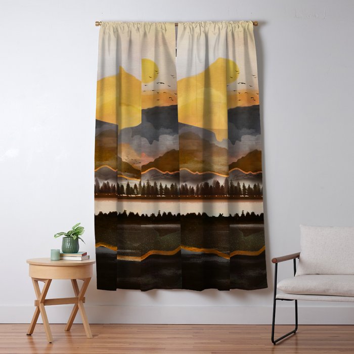 Pure Wilderness at Dusk Window Curtain Gallery Image 1
