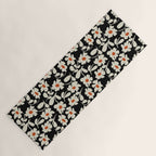 Black and white floral Yoga Mat Gallery Image 1