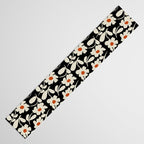 Black and white floral Table Runner Gallery Image 3