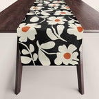 Black and white floral Table Runner Gallery Image 1