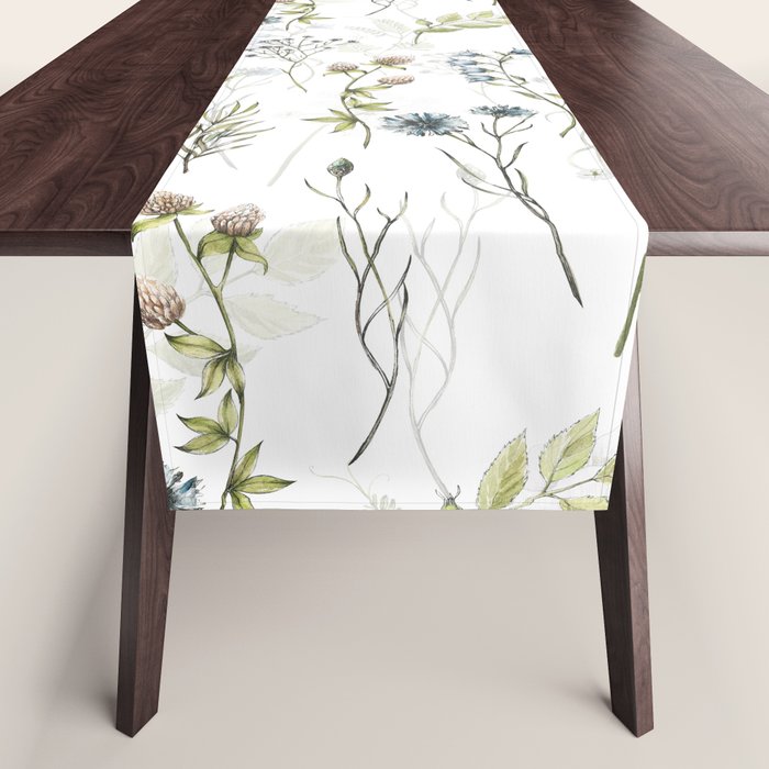 Wildflowers Meadow Botanical Flower Garden  Table Runner Gallery Image 1