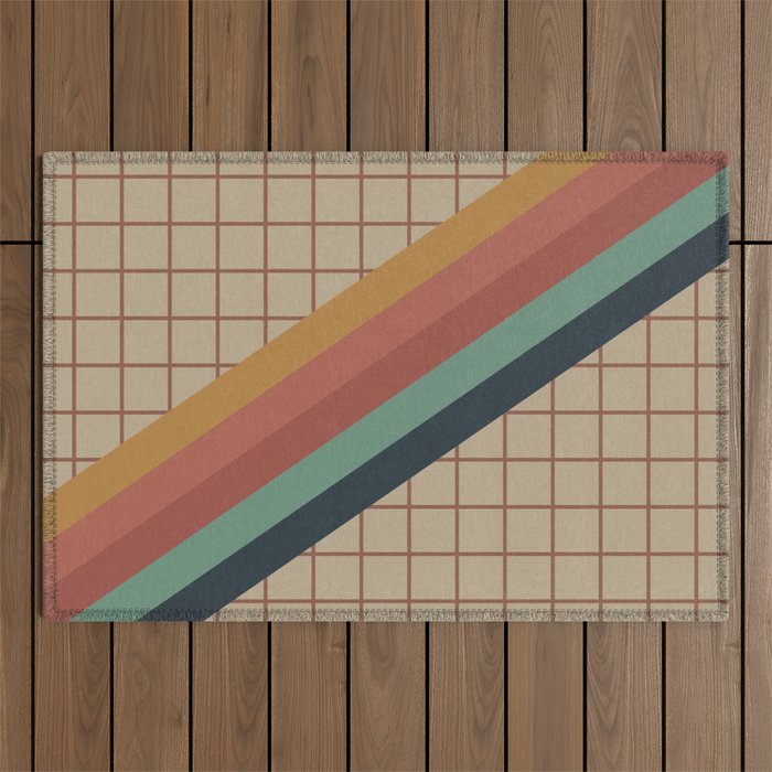 Old Video Cassette Palette Outdoor Rug Gallery Image 1
