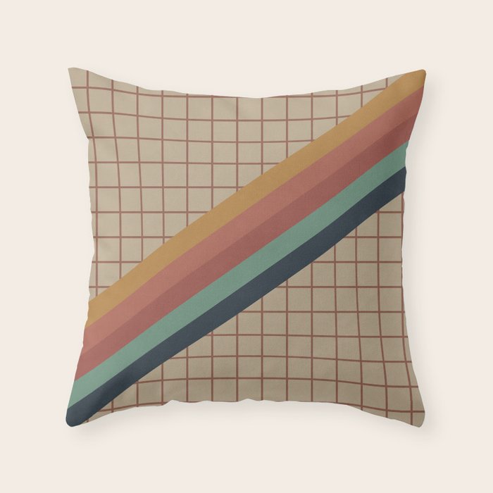 Old Video Cassette Palette Throw Pillow Gallery Image 1