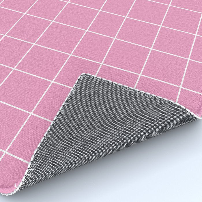 Hand Drawn Grid Hot Pink Rug Gallery Image 4
