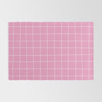 Hand Drawn Grid Hot Pink Rug Gallery Image 2