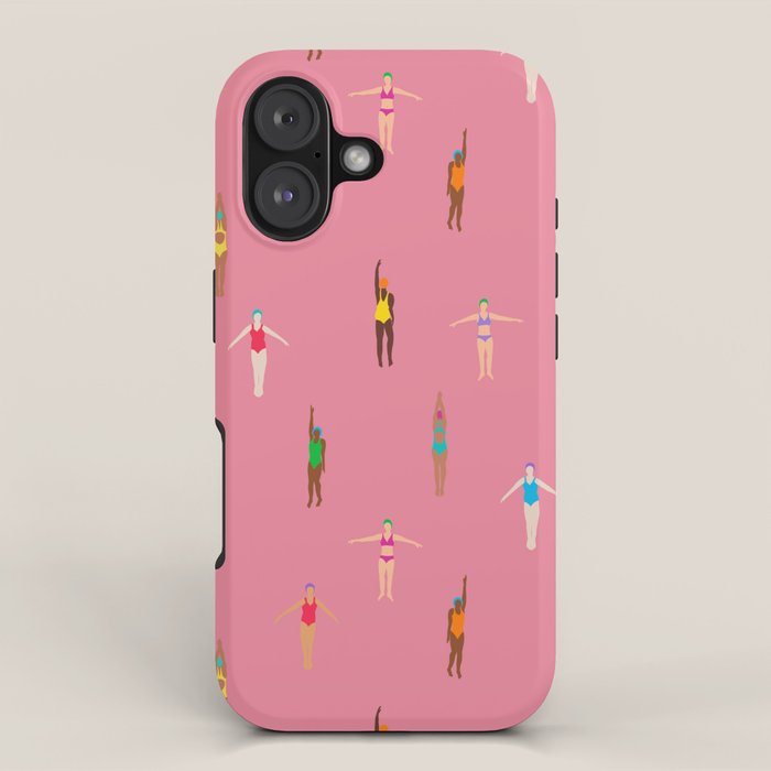 Swimmers in a Sea of Pink iPhone Case Gallery Image 1