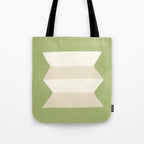 Geometric Vase - White Ivory on Green  Tote Bag Gallery Image 1