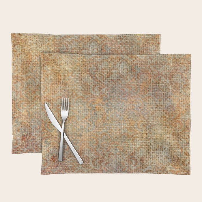 Aged Damask Texture 10 Placemat Gallery Image 1