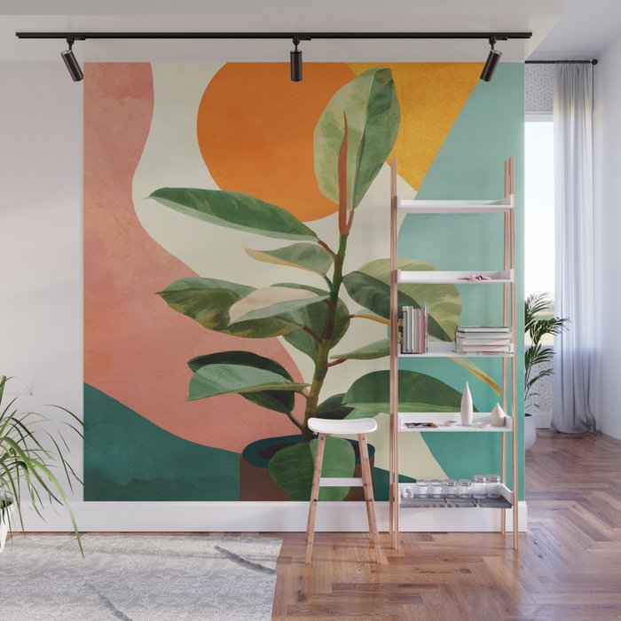 Colorful Ficus 1 Wall Mural Gallery Image 1