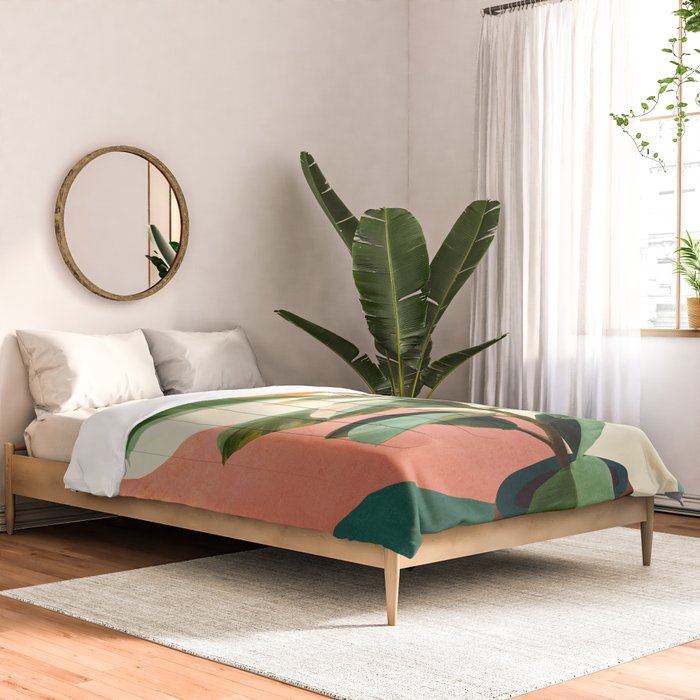 Colorful Ficus 1 Comforter Gallery Image 2