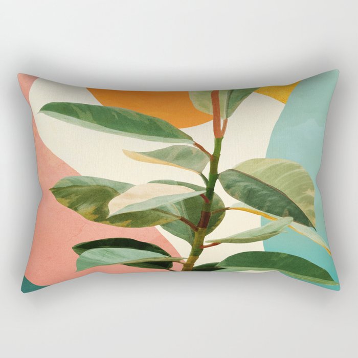 Colorful Ficus 1 Rectangular Pillow Gallery Image 1
