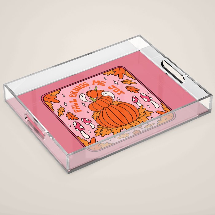 Fall Brings Me Joy Acrylic Tray Gallery Image 1
