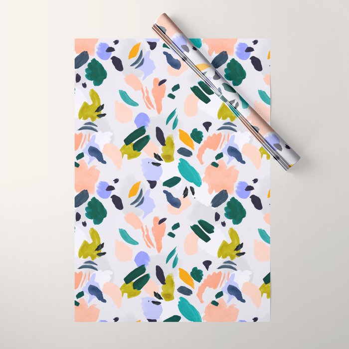 TERRAZZO BRUSHSTROKES Wrapping Paper Gallery Image 1