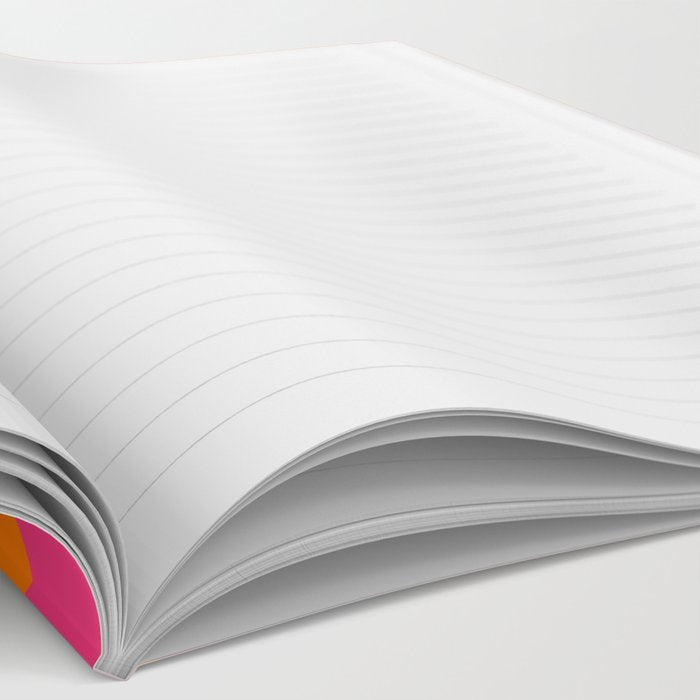 Retro Liquid Swirl Abstract Pattern Hot Pink & Orange Notebook Gallery Image 2