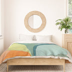 Banana leaves pastel colors Duvet Cover Gallery Image 3