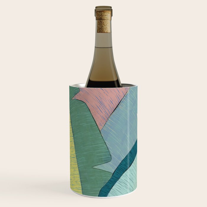 Banana leaves pastel colors Wine Chiller Gallery Image 1