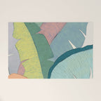 Banana leaves pastel colors Welcome Mat Gallery Image 1