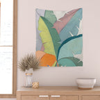 Banana leaves pastel colors Wall Tapestry Gallery Image 2