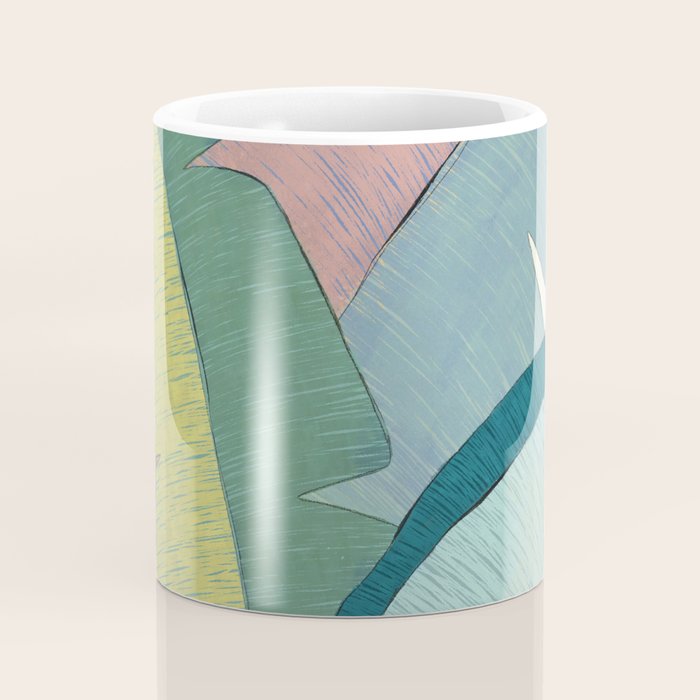 Banana leaves pastel colors Coffee Mug Gallery Image 4